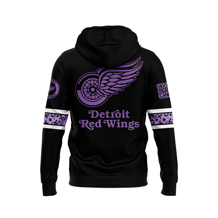 Limited Editions Detroit Red Wings Hockey Fights Cancer 2025 Hoodie v2