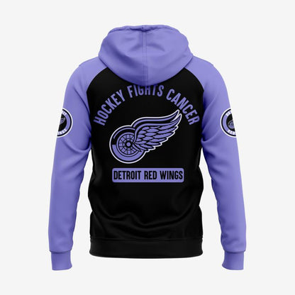 Limited Editions Detroit Red Wings Hockey Fights Cancer 2025 Hoodie