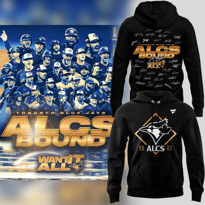 Limited Edition Youth Toronto Blue Jays  Black 2025 American League Division Series Champions Locker Room hoodie