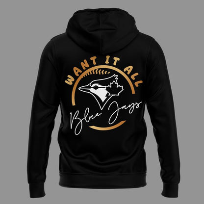 Limited Edition Youth Toronto Blue Jays  Black 2025 American League Division Series Champions Locker Room hoodie.