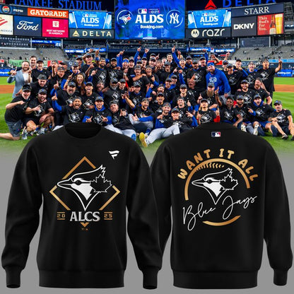 Limited Edition Toronto Blue Jays  Black 2025 Champions sweatshirt for fans