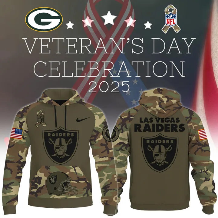 Las Vegas Raiders Camo 2025 Salute to Service Hoodie(V2)
