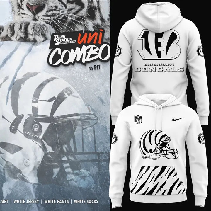 Cincinnati Bengals Whiteout Limited Edition Hoodie