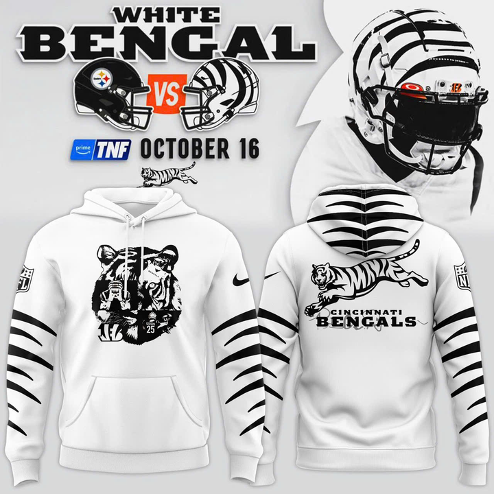 Limited Edition White Cincinnati Bengals Hoodie