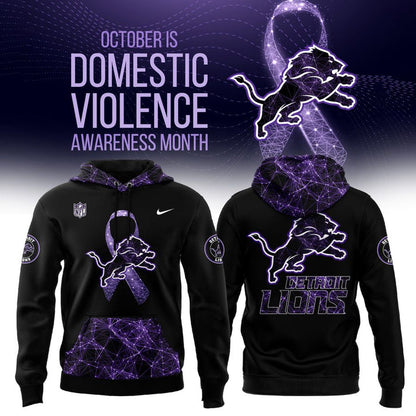 Detroit Lions Domestic Violence Awareness Month Hoodie