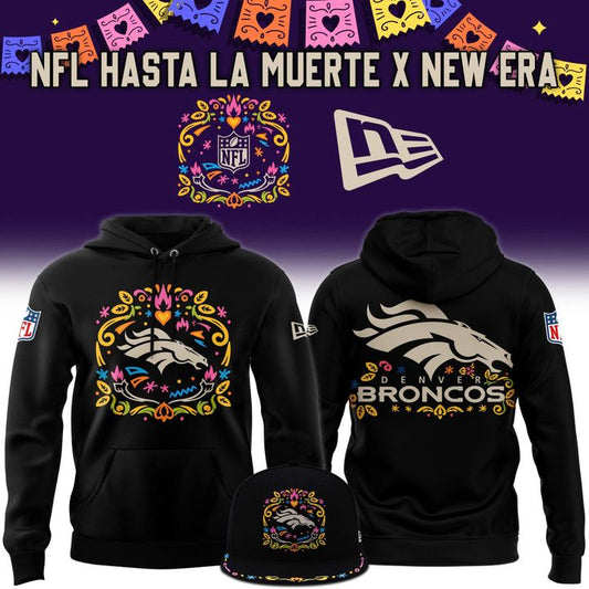 Mens Denver Broncos NFL Hasta La Muerte x New Era Hoodie