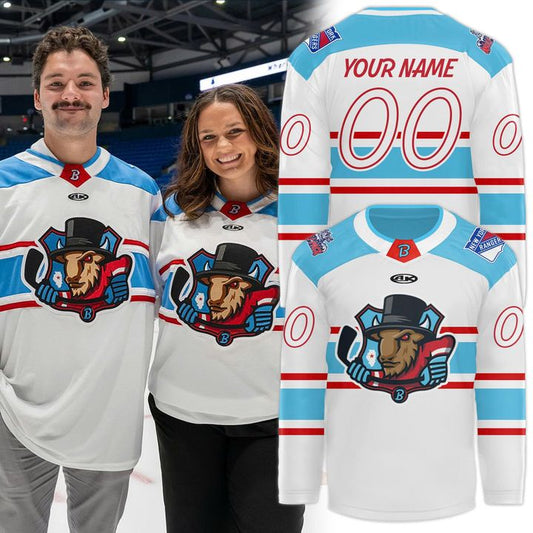 Bloomington Bison New 2025 - 2026 Hockey Jersey-White