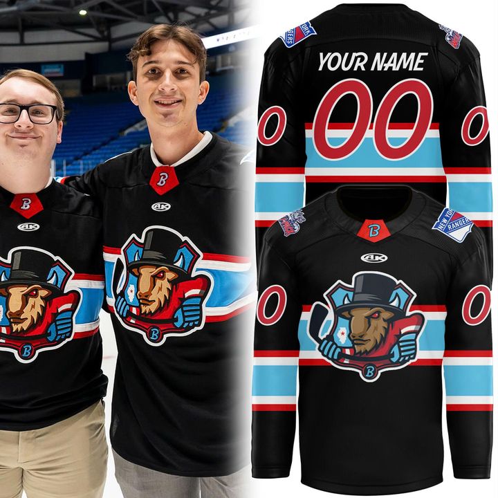 Bloomington Bison New 2025 - 2026 Hockey Jersey-Black