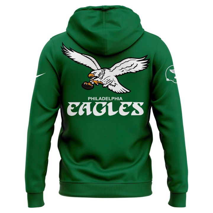 Men's Philadelphia Eagles Throwback Green Hoodie