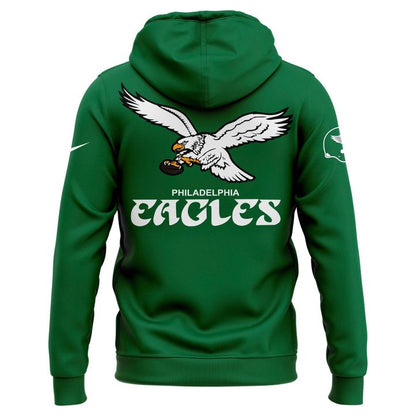 Men's Philadelphia Eagles Throwback Green Hoodie