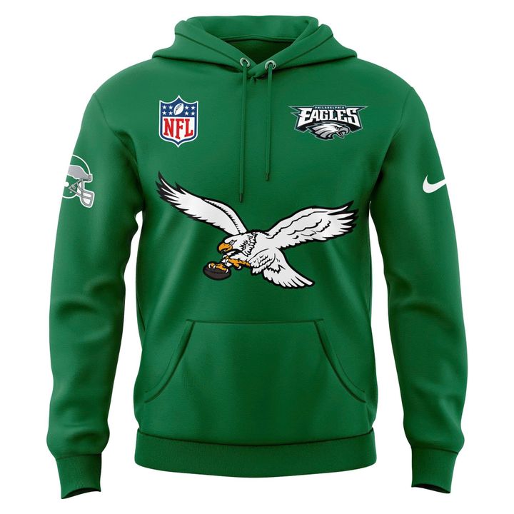 Men's Philadelphia Eagles Throwback Green Hoodie