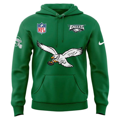 Men's Philadelphia Eagles Throwback Green Hoodie