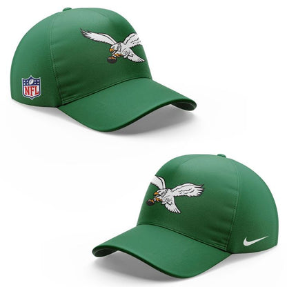 Men's Philadelphia Eagles Throwback Green Quarter Zipper Hoodie