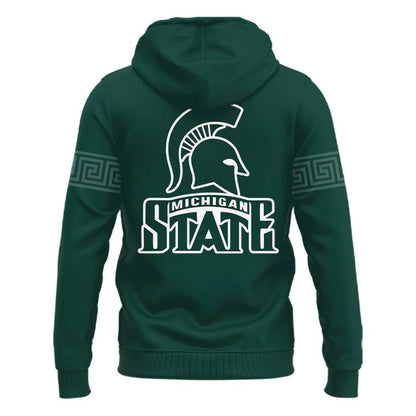 2025 Michigan State Spartans Helmet Logo EST. 1855 Uniform Hoodie
