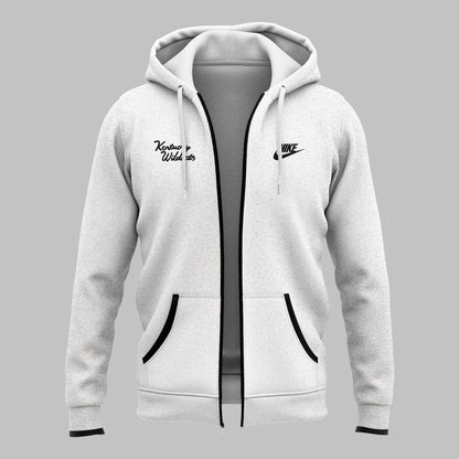 Special Kentucky Wildcats White Zip Hoodie Old Logo