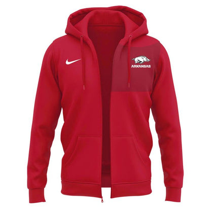 Special 2025 Coach Ryan Silverfield Arkansas Razorbacks Zip Hoodie