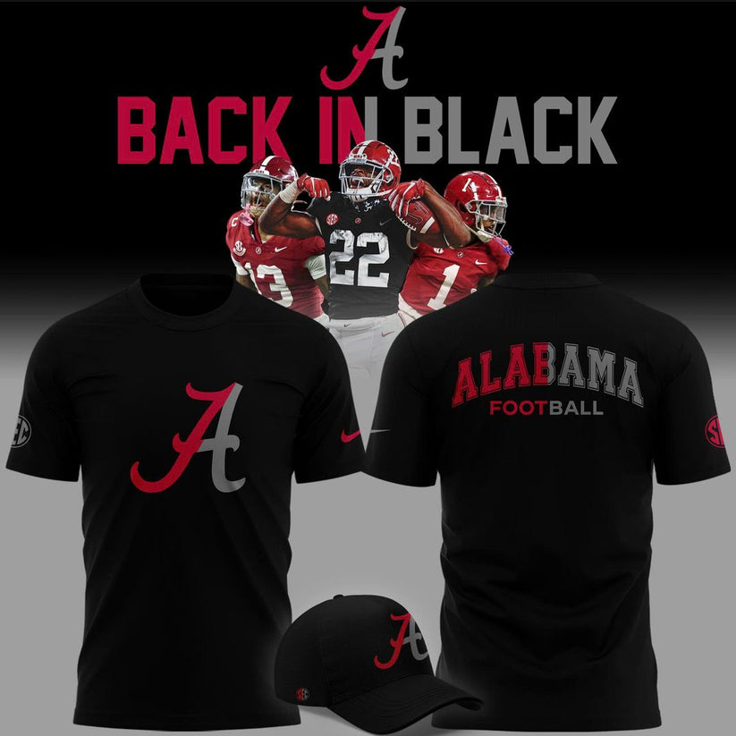 Alabama Crimson Tide 2025 Back In Black Combo T-Shirt
