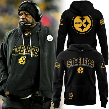 Pittsburgh Steelers Black Coach Mike Tomlin Hoodie