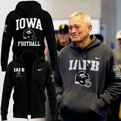 Limited edition Zip Hoodie Coach Kirk Ferentz for fans Iowa Hawkeyes football