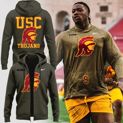 Limited edition Zip Hoodie USC Trojans football for fans