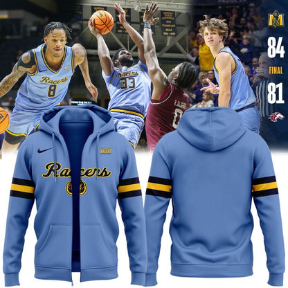 Special 2025 Powder Blue Uniform Murray State Men's Basketball Zip Hoodie 2