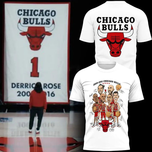2026 CHICAGO BULLS COLLABORATE WITH LEGEND DERRICK ROSE TEE