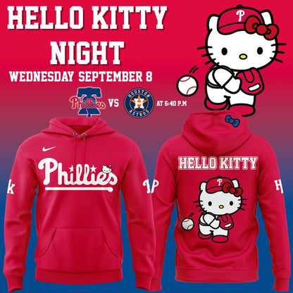 Limited Edition Philadelphia Phillies x Hello Kitty Night Hoodie 2026