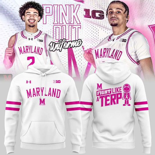 Special 2026 Pink Out Uniform Maryland Men’s Basketball Hoodie