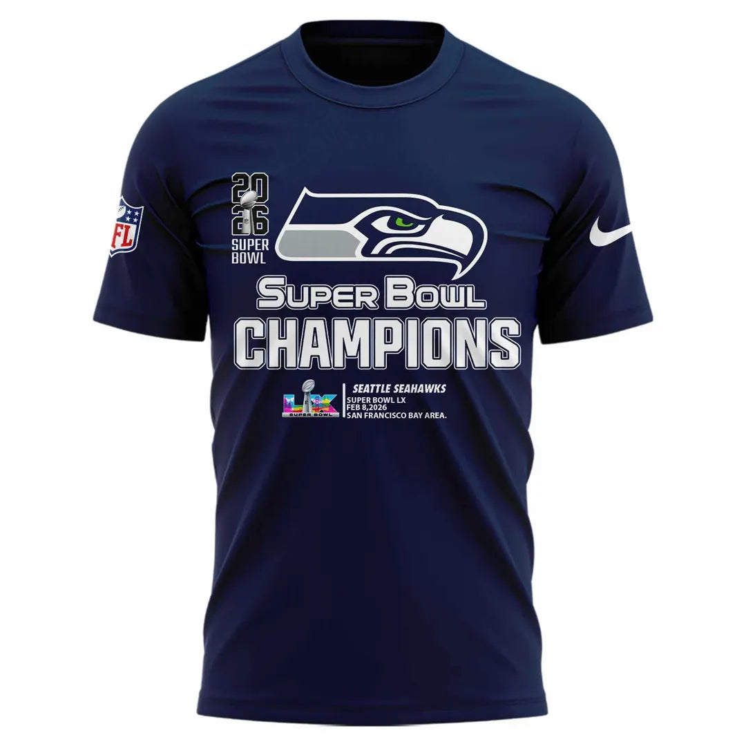 Seattle Seahawks Super Bowl LX Champions Limited Edition T.shirt