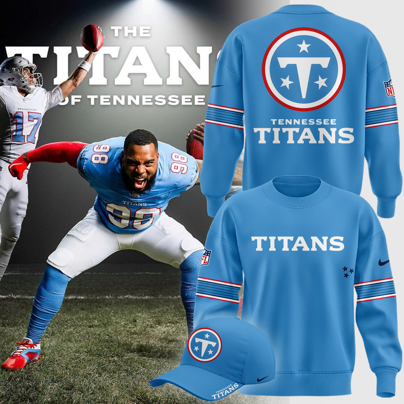Exclusive Sweatshirt new logo Tennessee Titans For Fans