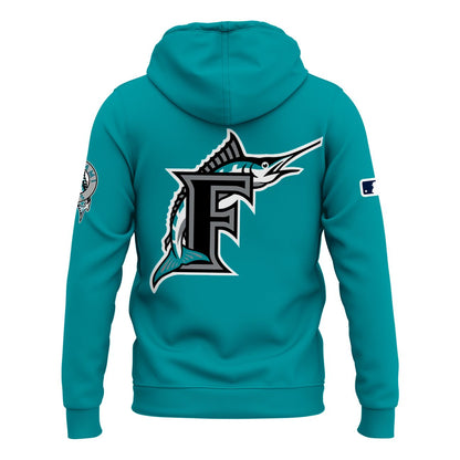 Miami Marlins Teal Alternate Stadium Hoodie