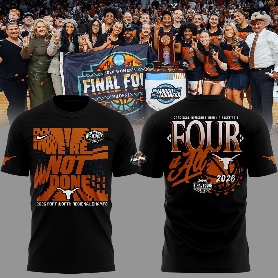 Texas Longhorns 2026 NCAA Women's Basketball Tournament March Madness Final Four T-Shirt