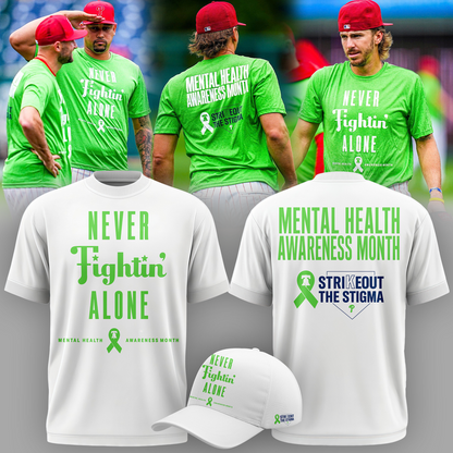 Limited Edition Philadelphia Phillies Never Fightin Alone White Tshirt 2026