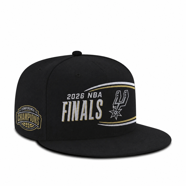 San Antonio Spurs New Era Black 2026 NBA Western Conference Champions Locker Room 9FIFTY Snapback Hat
