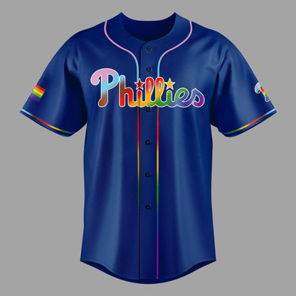 2026 Philadelphia Phillies Pride Night Blue Jersey