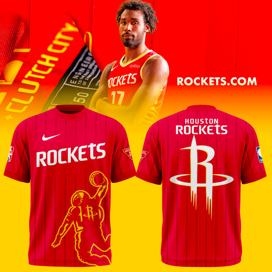 Houston Rockets 2026 New Logo T-Shirt - Red
