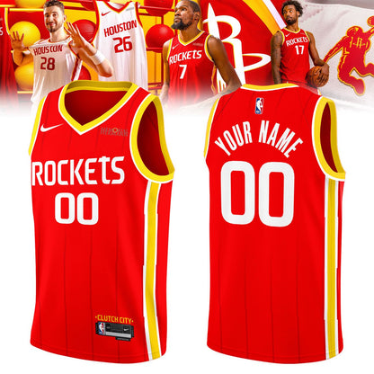 Houston Rockets Clutch City Jersey - Red