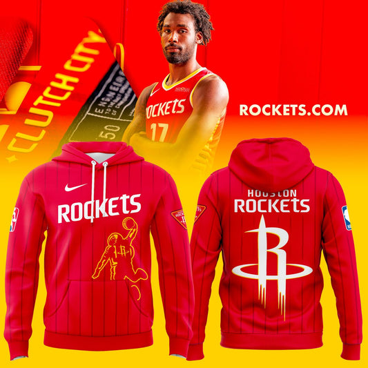 Houston Rockets 2026 New Logo Hoodie - Red