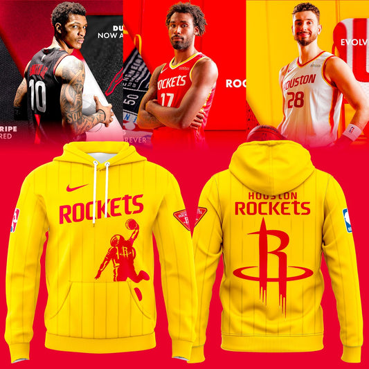 Houston Rockets 2026 New Logo Hoodie - Yellow