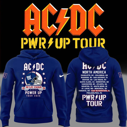 01.06. Limited Edition AC/DC x New York Giants - POWER UP TOUR 2026 Hoodie