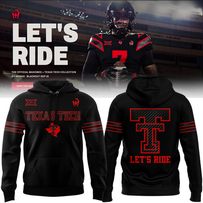 Limited Edition Texas Tech Football " Let's Ride " 2026 Hoodie