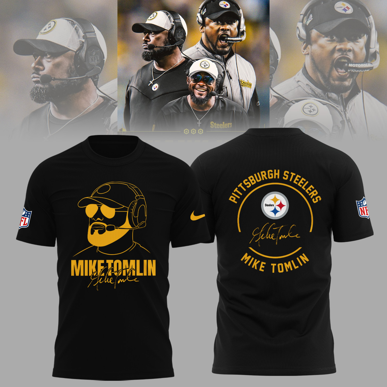 Pittsburgh Steelers Thank you Coach Mike Tomlin Limited Edition Combo T-Shirt