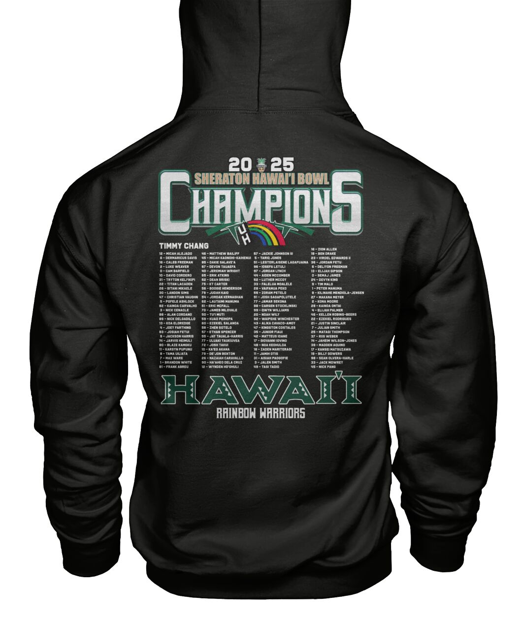 Hawaii Rainbow Warriors - SHERATON HAWAI'I BOWL Champion Hoodie