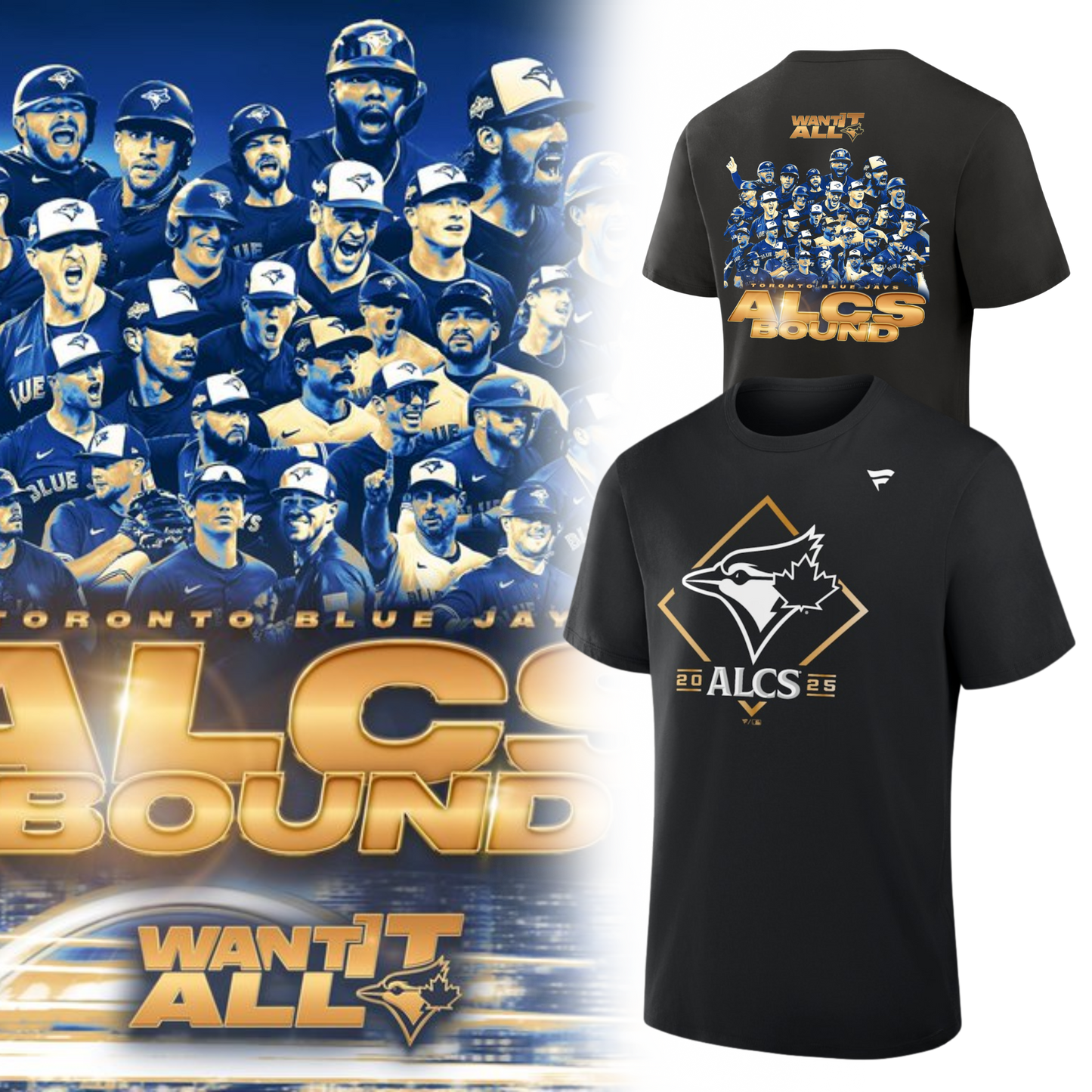 Toronto Blue Jays Black 2025 ALCS Bound Locker Room T-Shirt v2