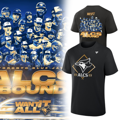 Toronto Blue Jays Black 2025 ALCS Bound Locker Room T-Shirt v2