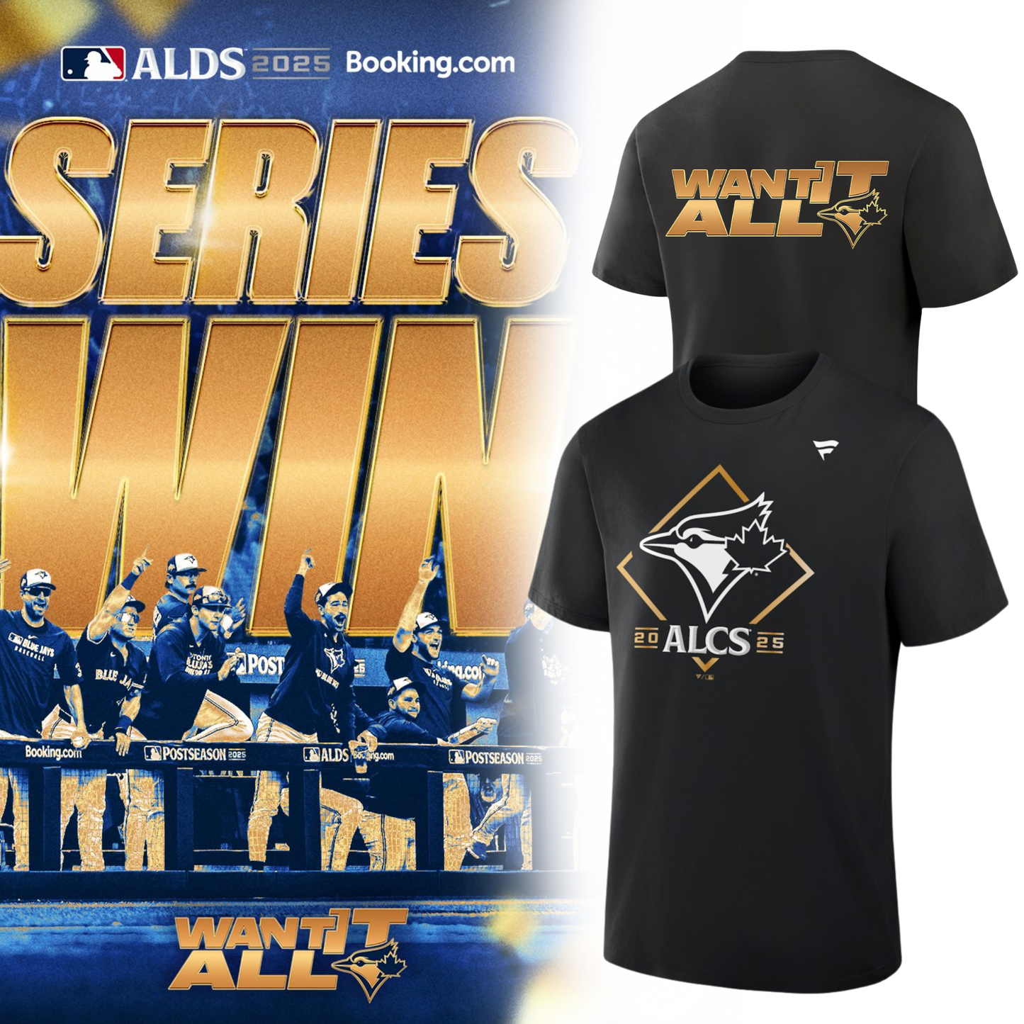 Toronto Blue Jays Black 2025 ALCS Bound Locker Room T-Shirt v3