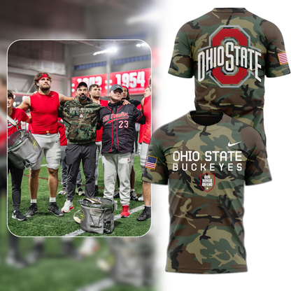 Ohio State Football Military Appreciation Camo T-shirt 2025
