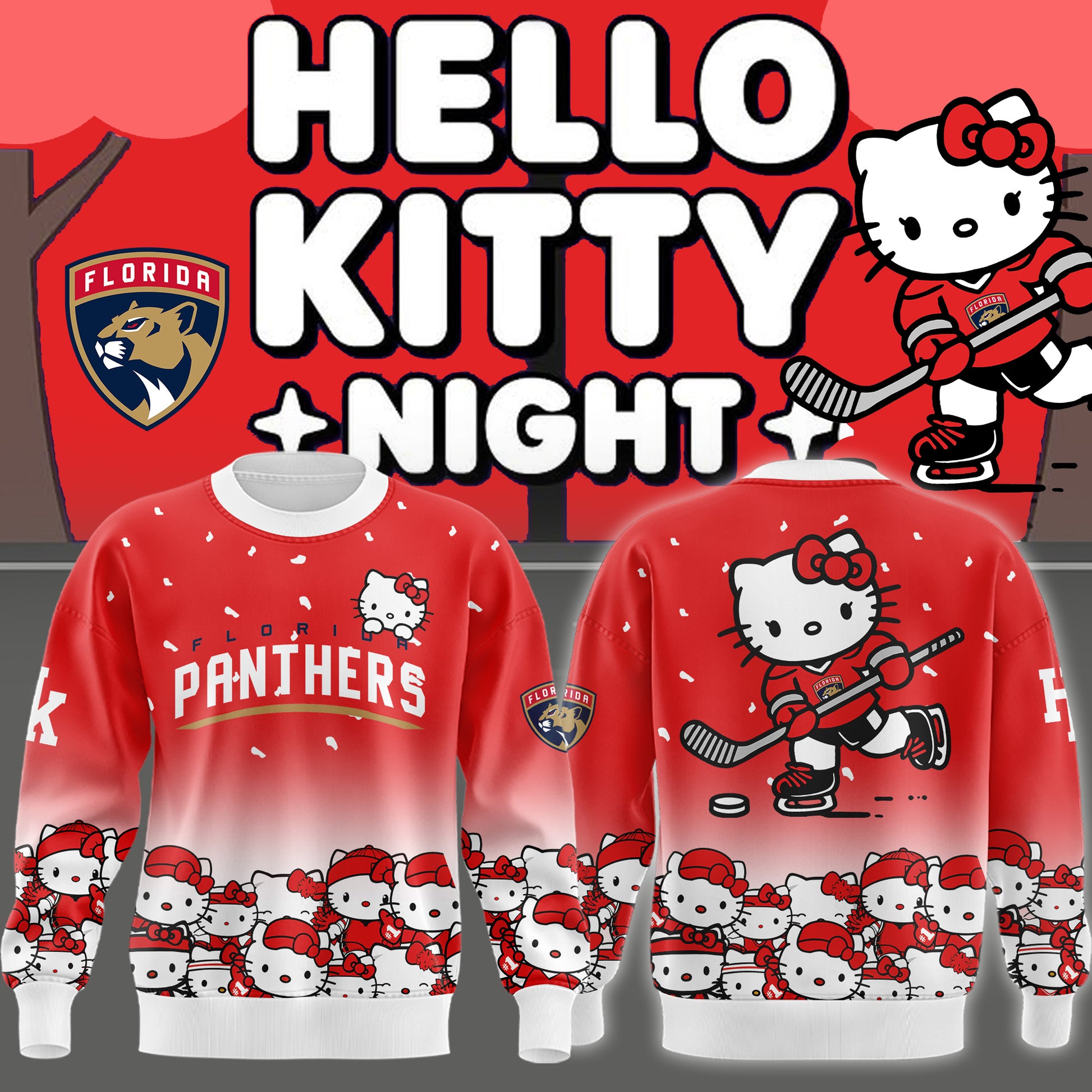 Florida Panthers  x Hello Kitty Sweatshirt 2025