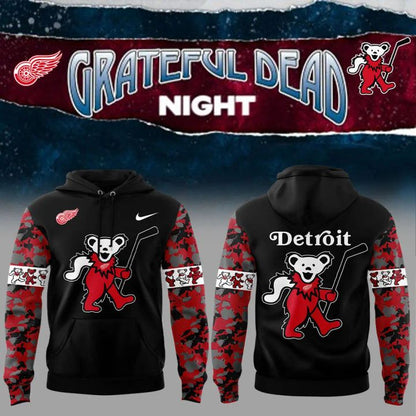 2. Limited Edition Detroit Red Wings Grateful Dead Night Hoodie