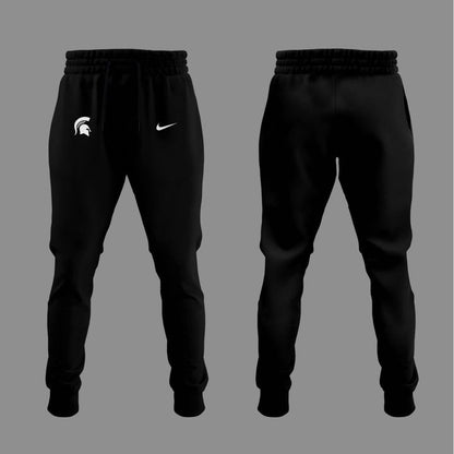 Special New Black Michigan State Spartans Wordmark Alternate Uniform Zip Hoodie